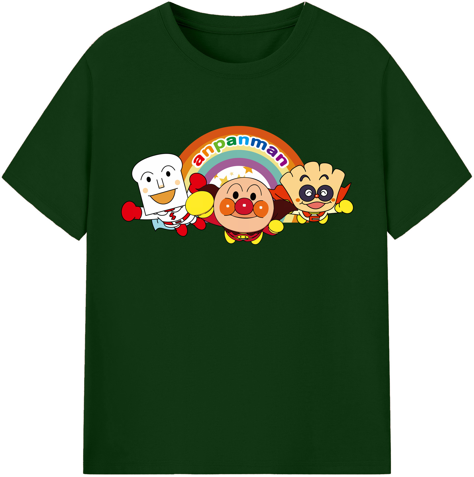 （画像用） アンパンマン Anpanman 綿100％半袖Tシャツ（フロントプリント）